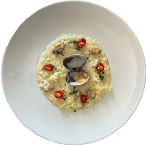 Risotto vongole e bufala